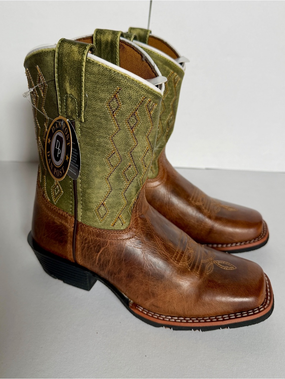 Kids Dan Post Leather Western Boots size 3